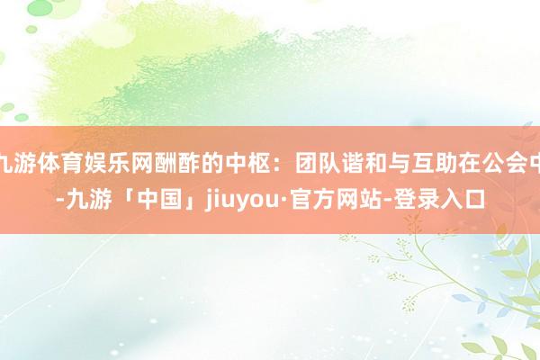 九游体育娱乐网酬酢的中枢：团队谐和与互助在公会中-九游「中国」jiuyou·官方网站-登录入口